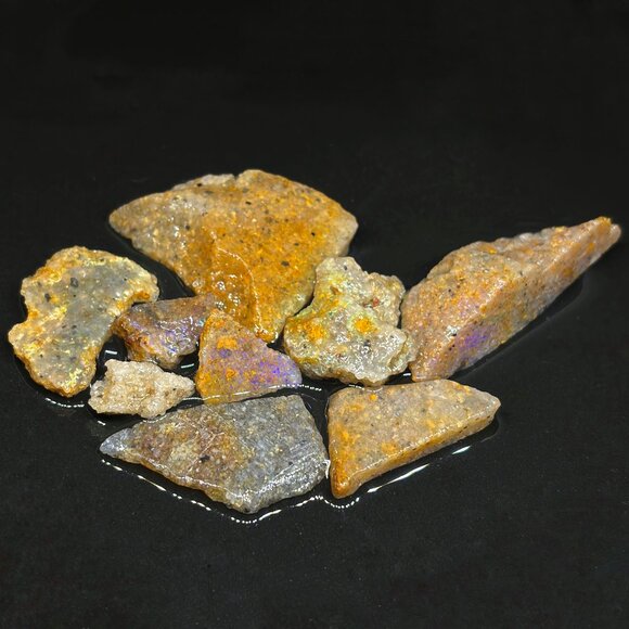 Raw Colorful Louisiana Hidden Sandstone Fire Opal Parcel